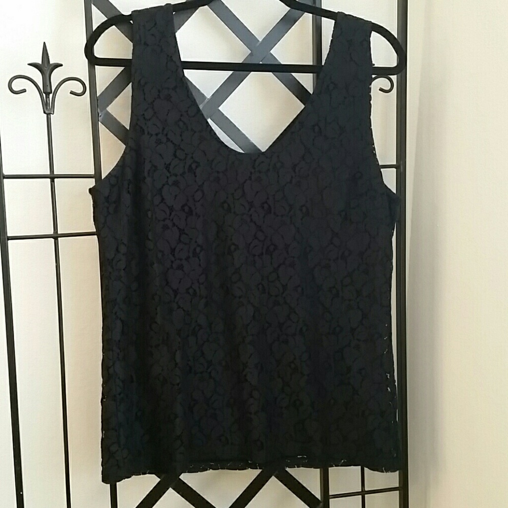 Banana Republic floral lace scoop back tank